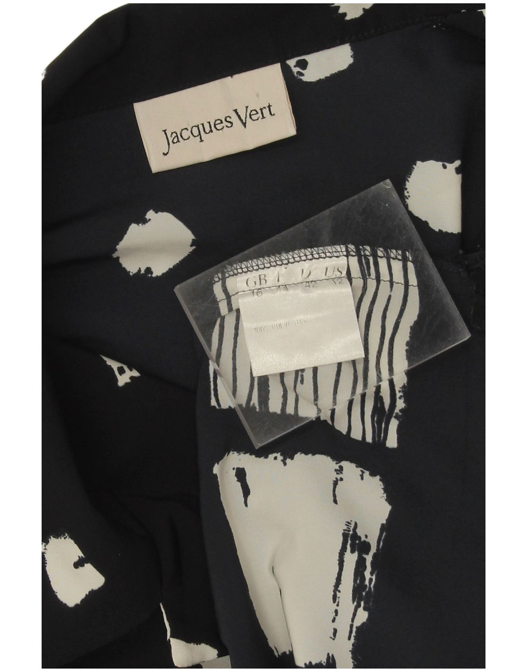 Jaques Vert Dame Oversized Shirt Bluse UK 16 Large Navy Blue Floral