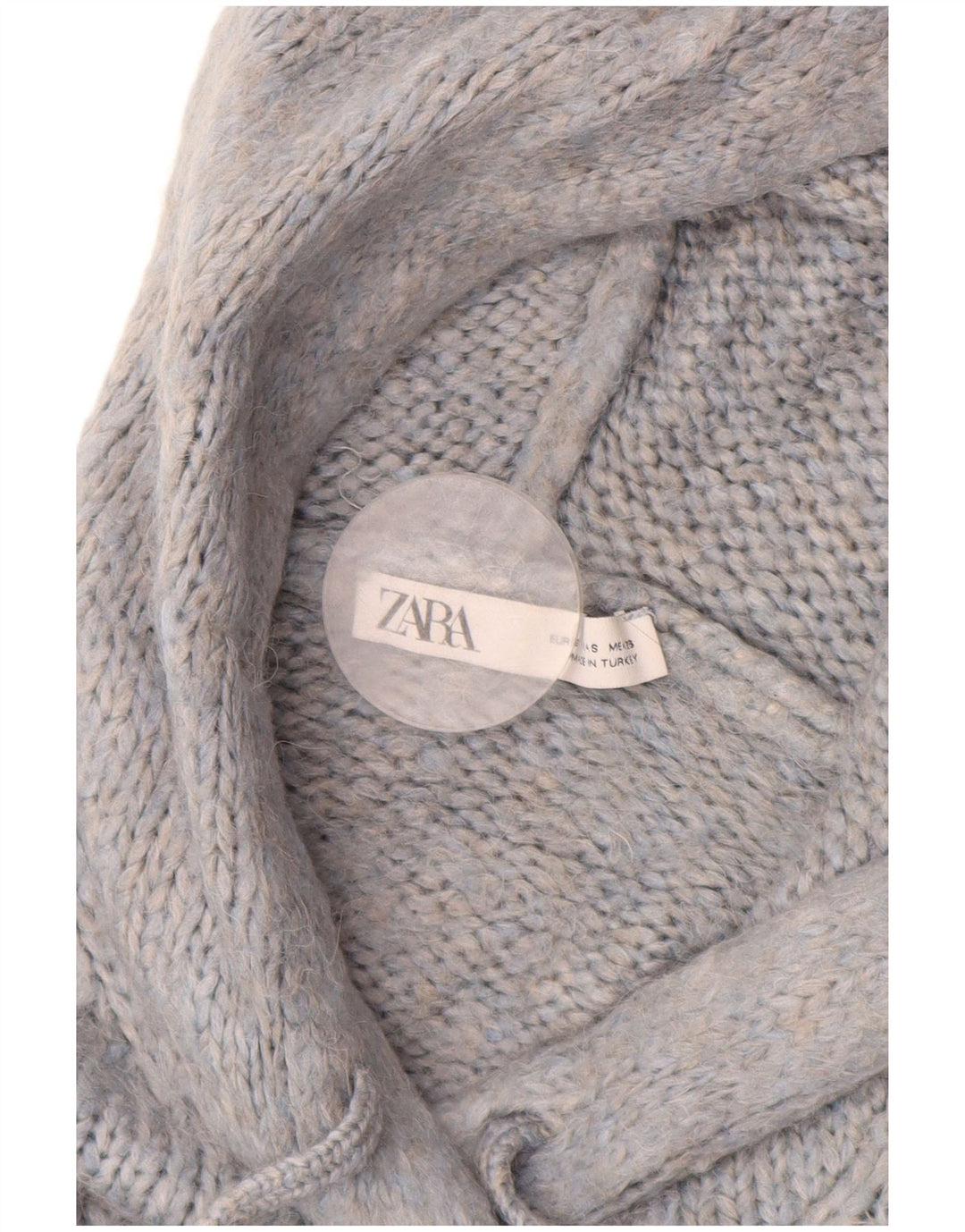 ZARA Oversized hættetrøje til kvinder UK 10 Small Blue Flecked