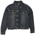 BENETTON Dame denimjakke UK 18 XL Blå Bomuld
