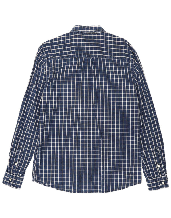 Wrangler Herre Regular Fit skjorte Medium marineblå ternet bomuld