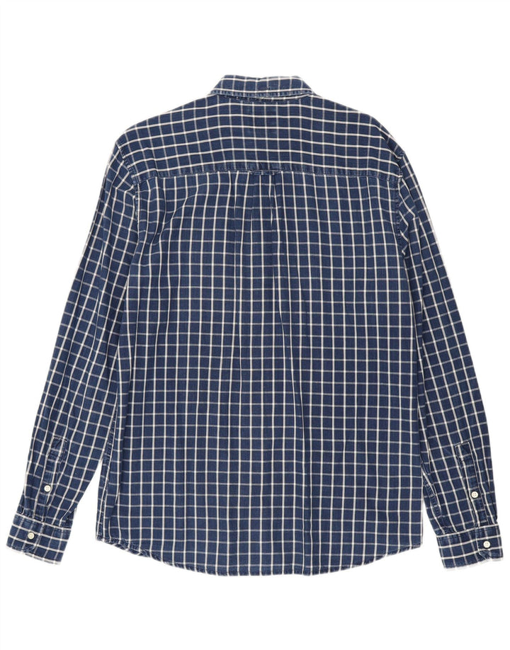 Wrangler Herre Regular Fit skjorte Medium marineblå ternet bomuld
