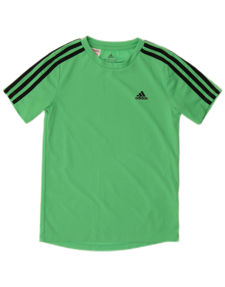 Adidas Boys Aeroready T-Shirt Top 9-10 År Grøn Polyester