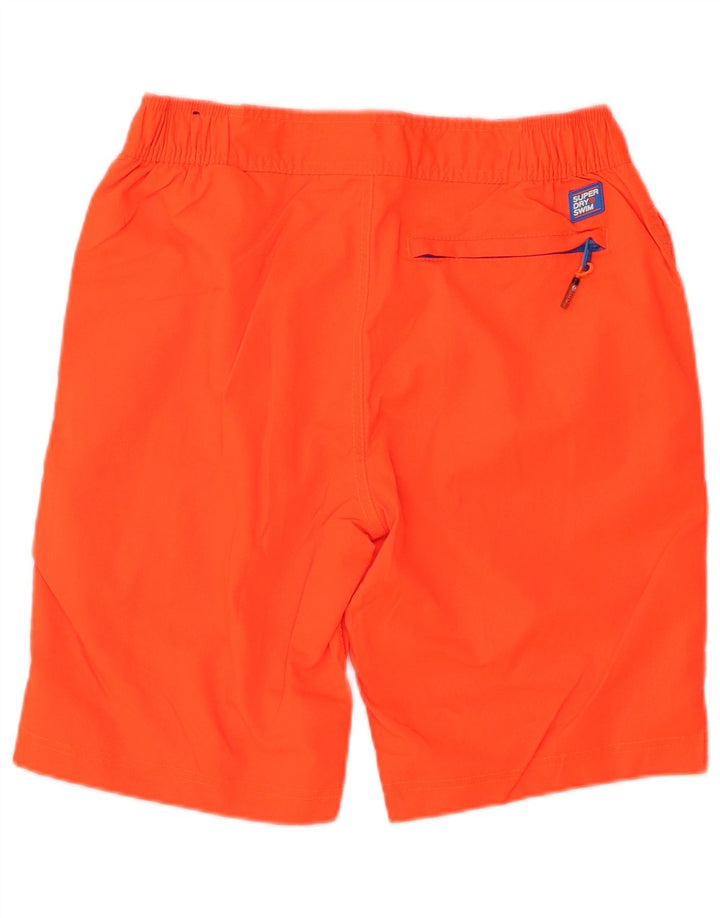 SUPERDRY Grafiske badeshorts til mænd Lille orange polyester