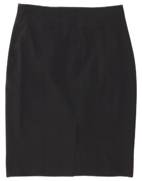 Karen Millen Womens Pencil Skirt UK 14 Large W32 Black Polyester