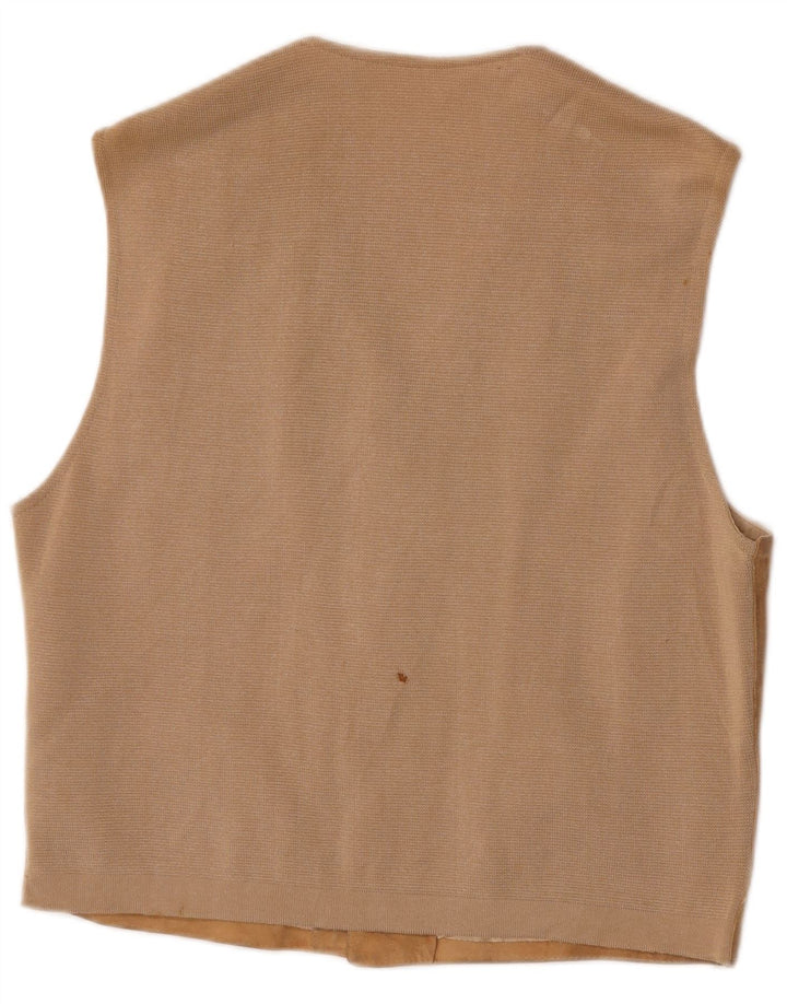 Harry&Moore Herre ruskindsvest IT 52 Stort beige læder