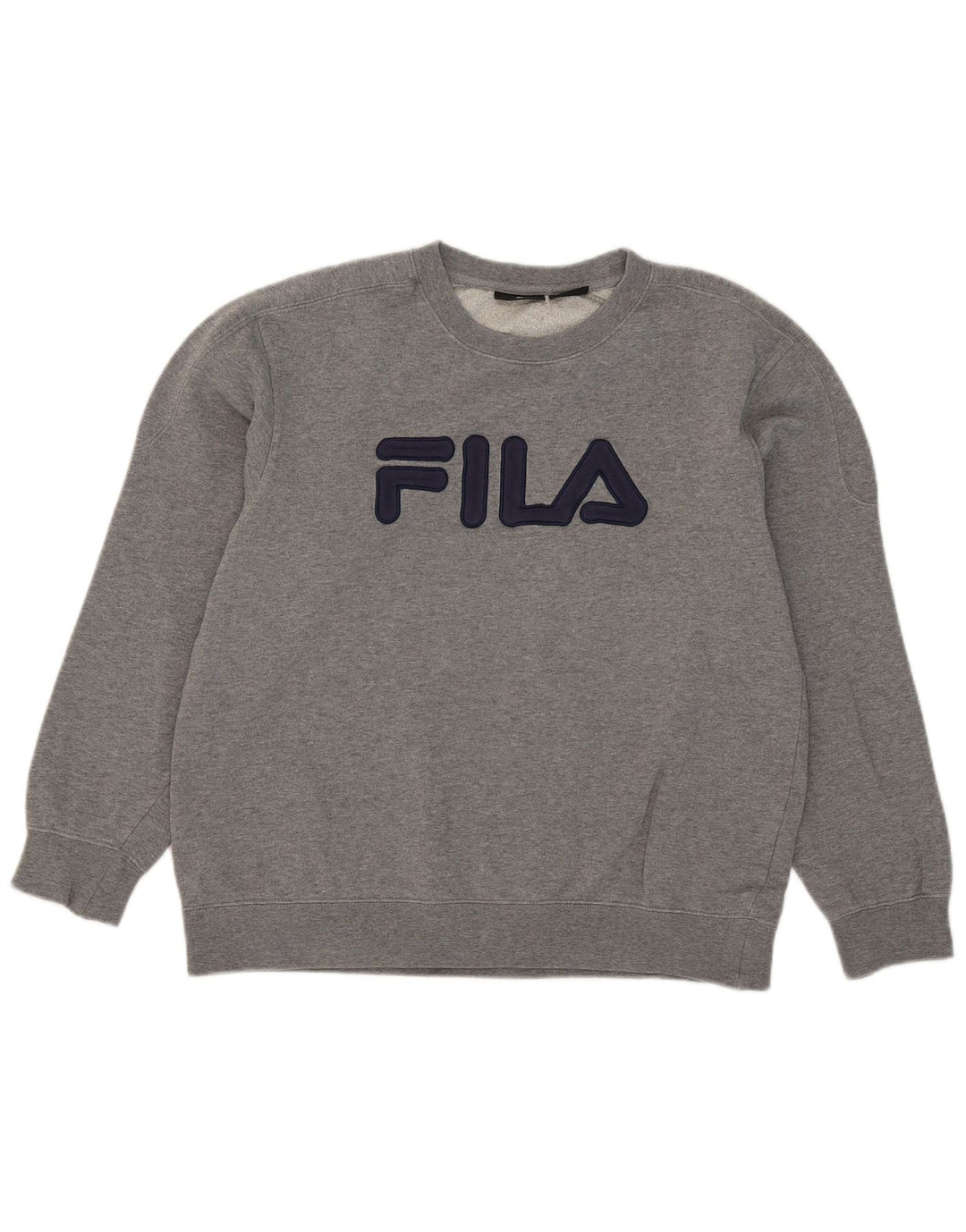 Fila Herre Grafisk Sweatshirt Jumper Stor Grå Bomuld