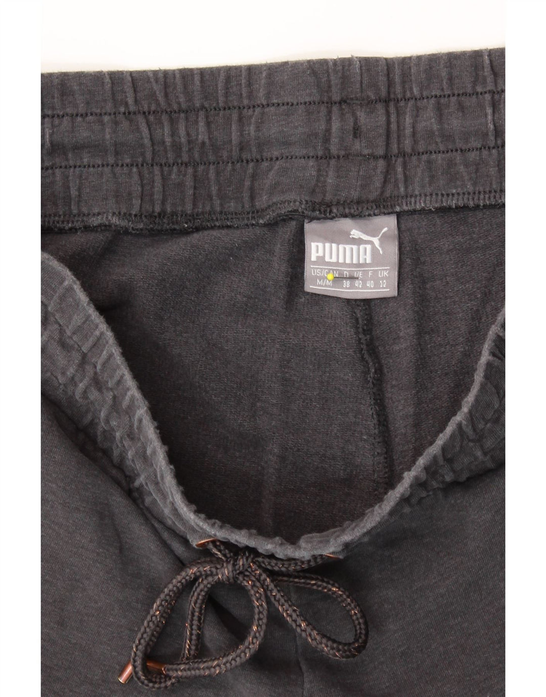 PUMA Womens Tracksuit Trousers Joggers UK 12 Medium  Grey Cotton
