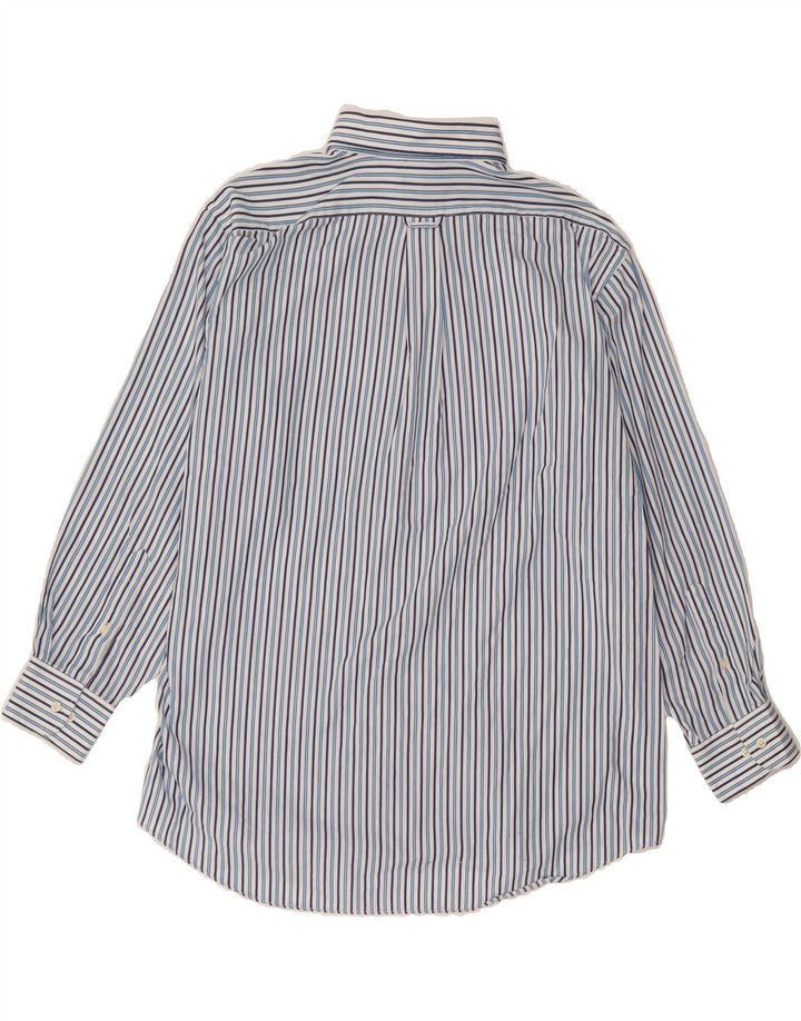 IZOD Mens Regular Fit Shirt Size 17 XL Blue Striped Cotton Vintage Izod and Second-Hand Izod from Messina Hembry 