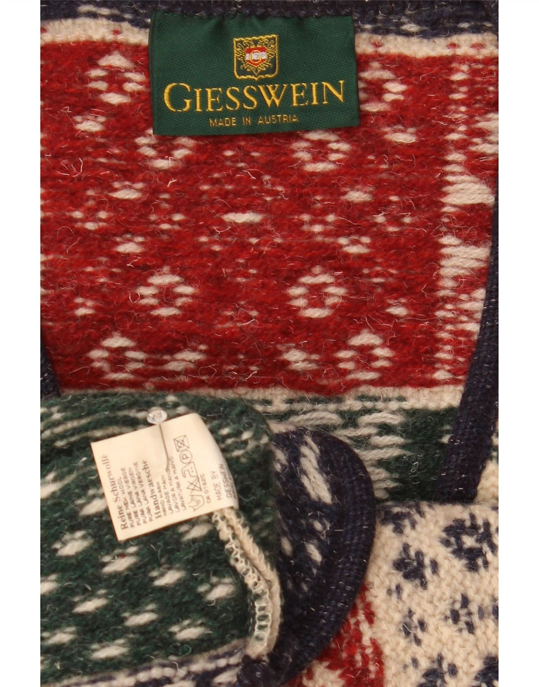 Giesswein Dame Cardigan Sweater EU 42 Stor Flerfarvet Geometrisk