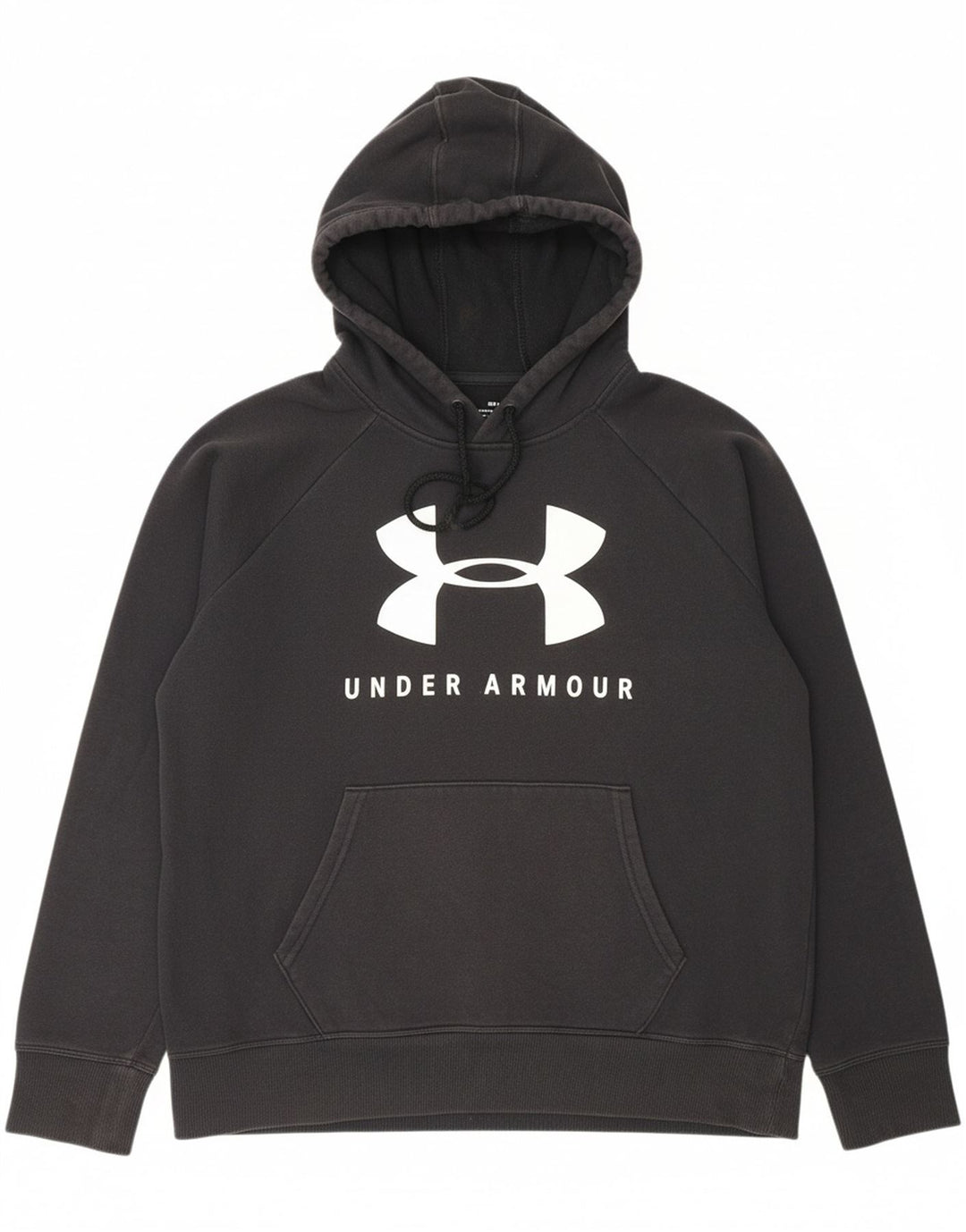 UNDER ARMOUR Mens Graphic Hoodie Jumper Small Black Cotton