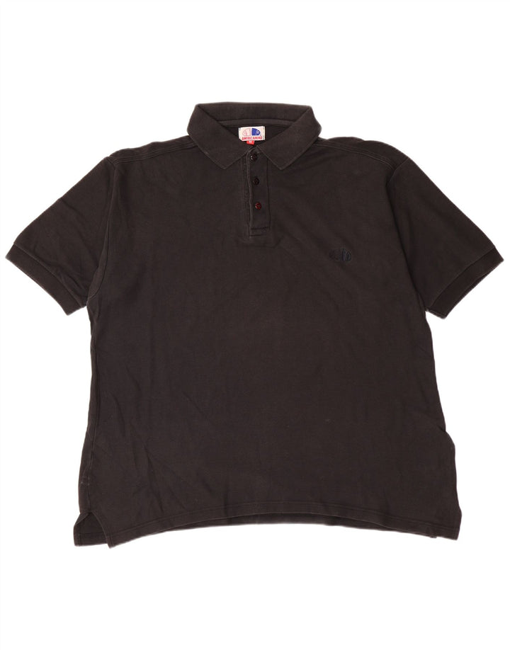 AMERICANINO Mens Polo Shirt Medium Black