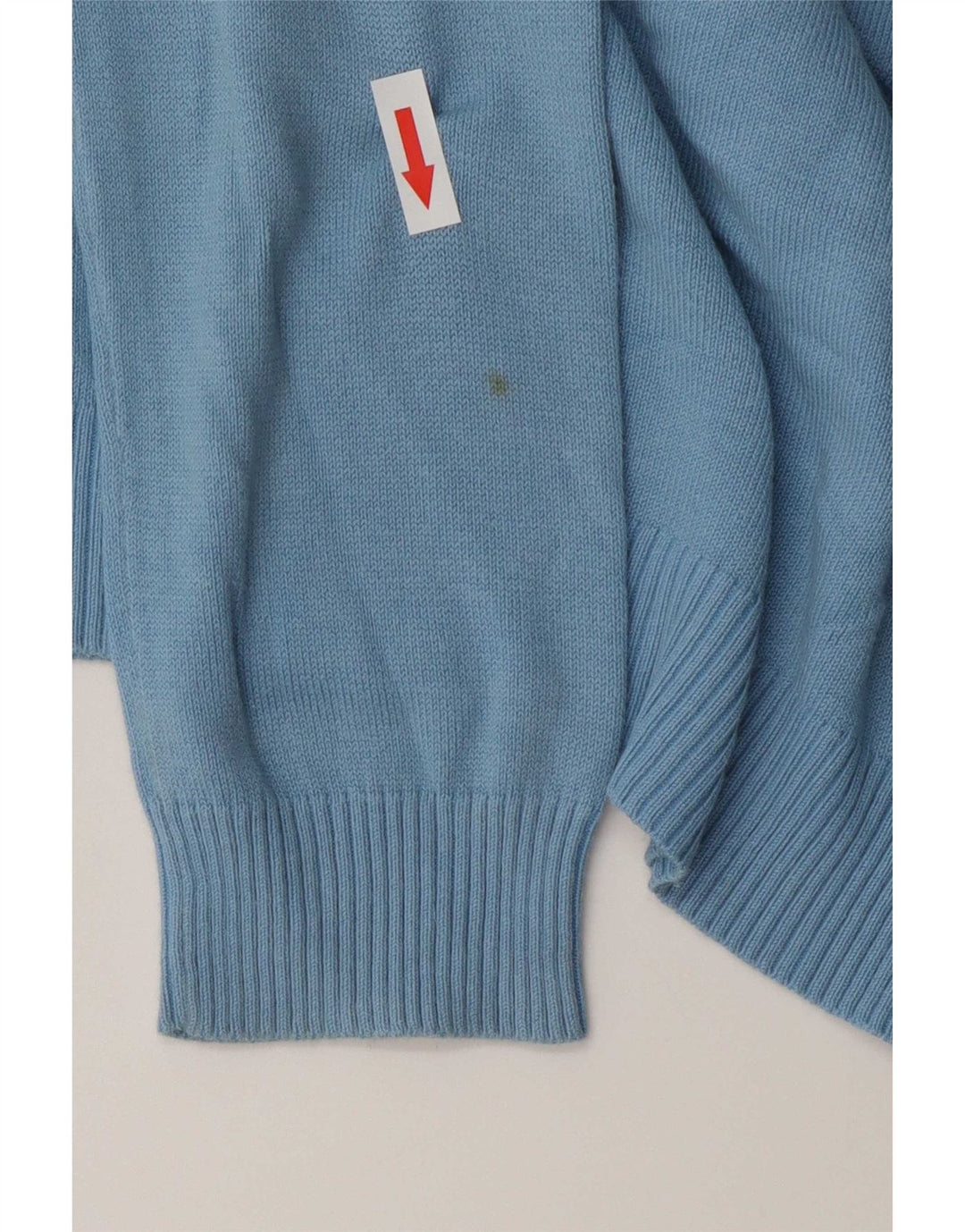 Zara Dame V-hals sweater UK 12 Medium Blue Bomuld