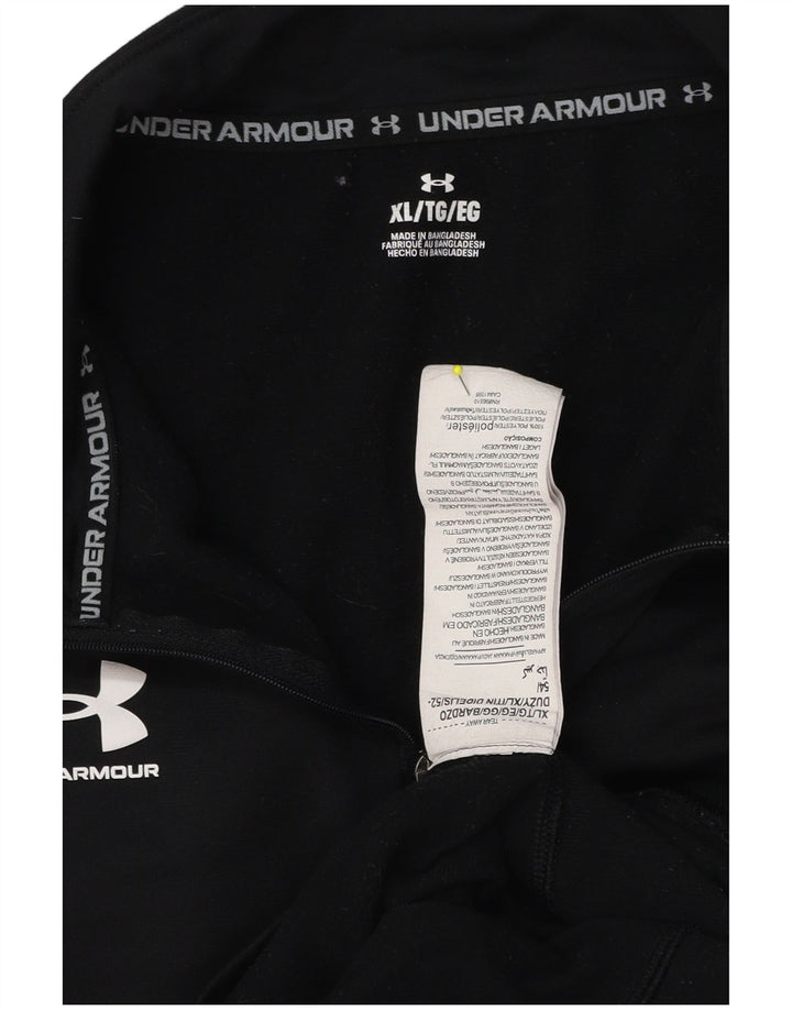 Under Armour Herre Zip Neck Pullover Træningsdragt Top XL Sort Polyester
