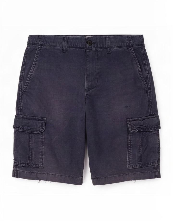 Gap Herre Cargo Shorts W28 Mellem marineblå stribet bomuld