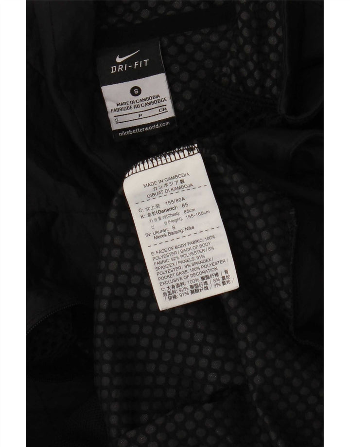 Nike Herre Dri Fit Pullover med lynlås-hals Træningsdragt Top Lille sort polyester