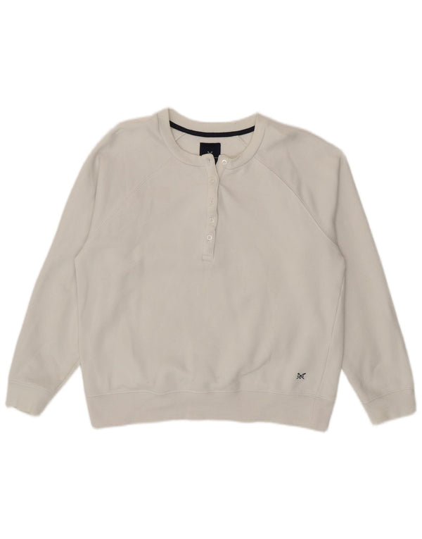 Crew Clothing Dame Sweatshirt Jumper UK 14 Stor hvid bomuld