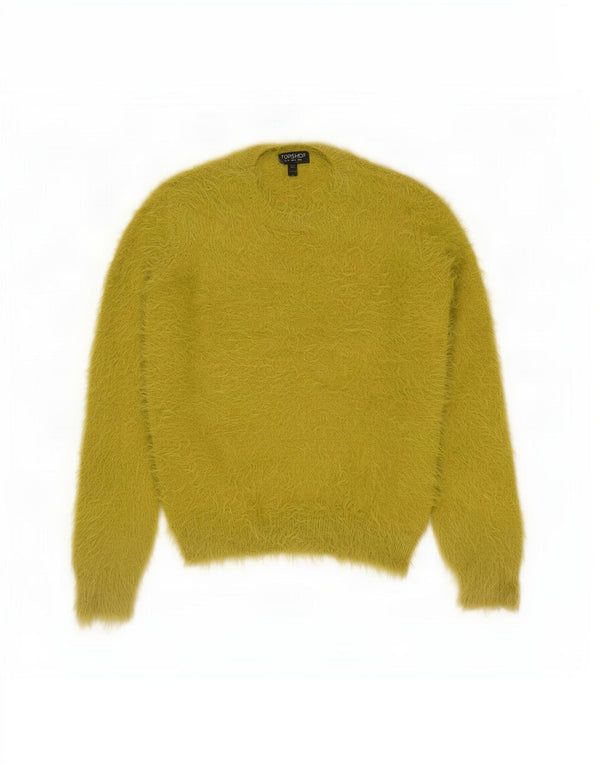 Topshop Dame sweater med rund hals DK 6 XS gul nylon