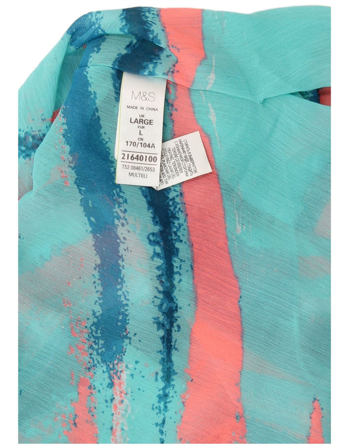 Marks & Spencer Dame Kaftan Kjole UK 16 Stor Flerfarvet Stribet