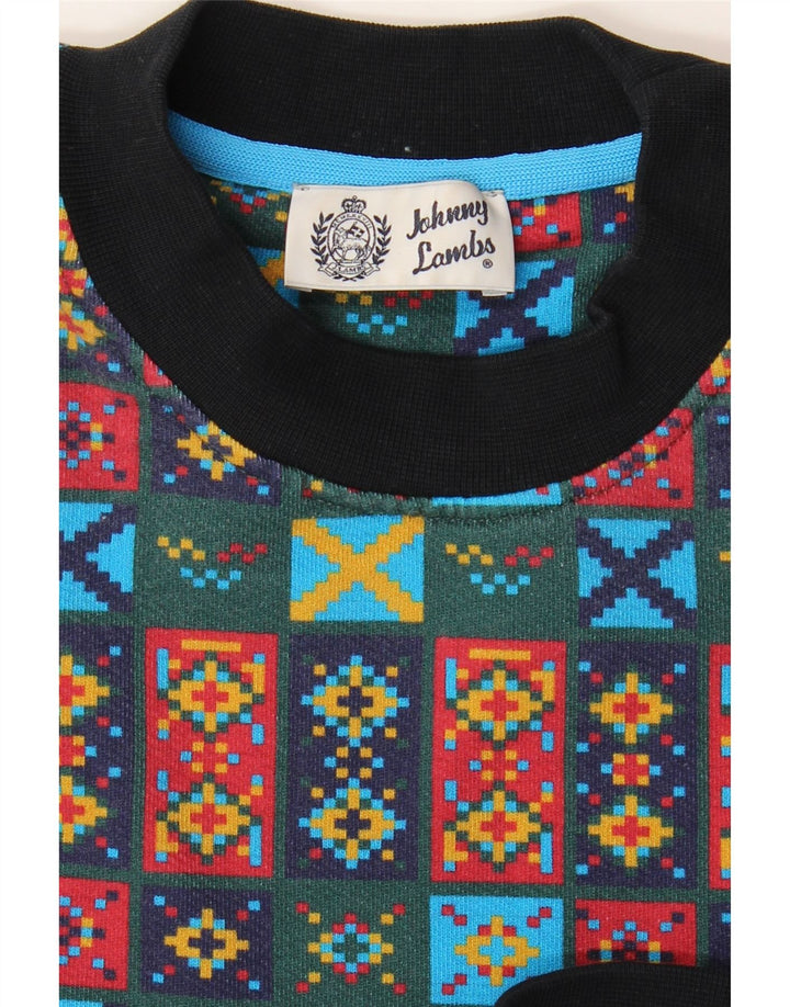 JOHNNY LAMBS Herre Sweatshirt Jumper Medium Flerfarvet Geometrisk