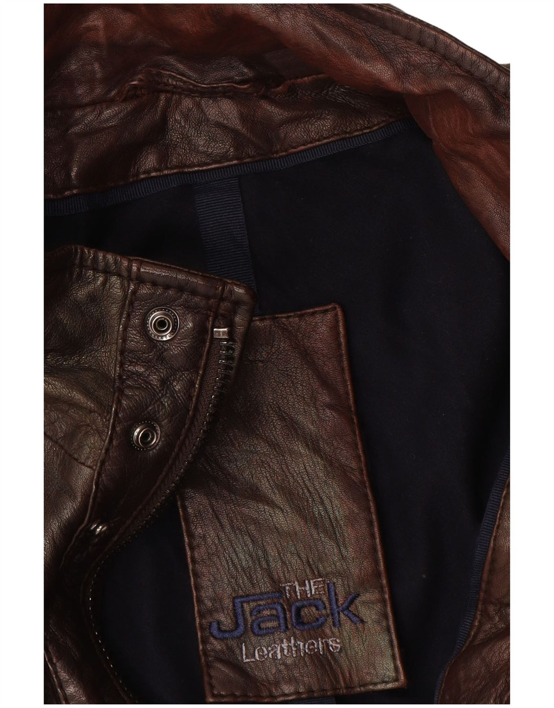 Vintage herre læderjakke IT 54 2XL brunt læder