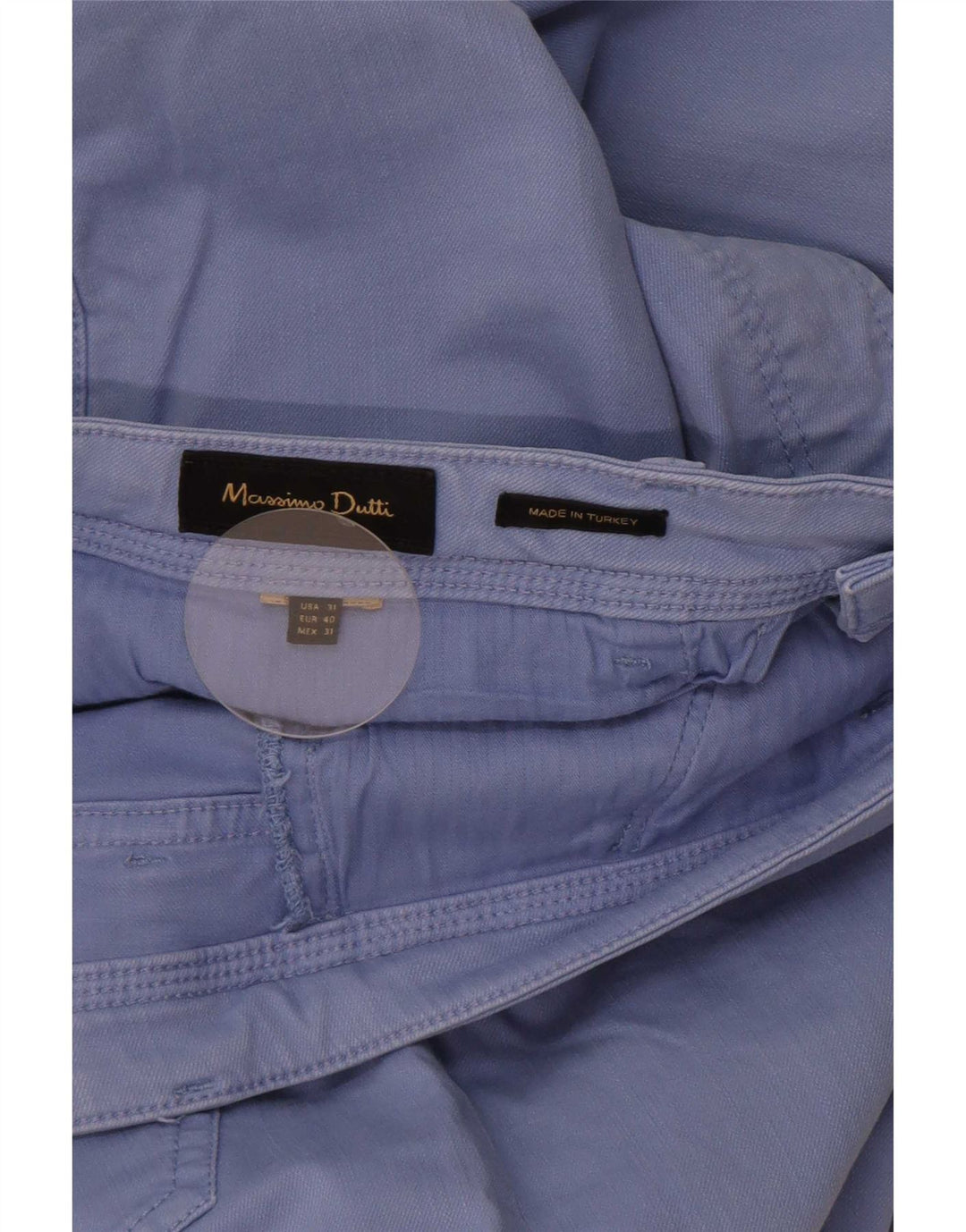 Massimo Dutti Herre Slim Casual Bukser EU 40 Medium W31 L29 Blå