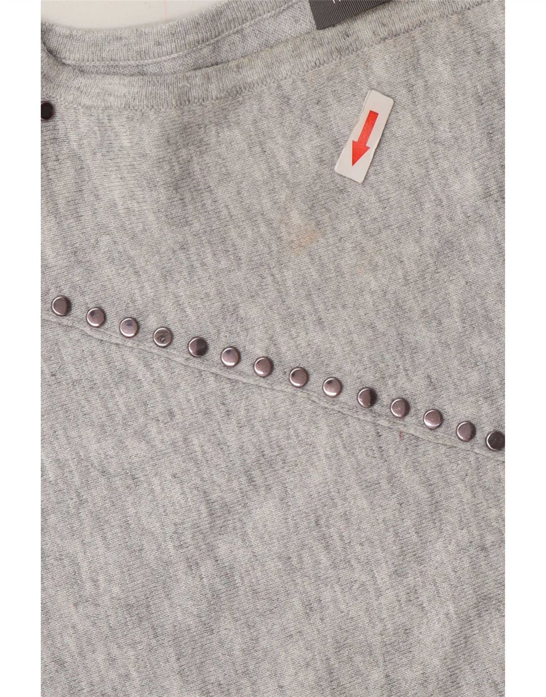 MINT VELVET Dame oversized bluse Top UK 6 XS Grå Flecked Polyester