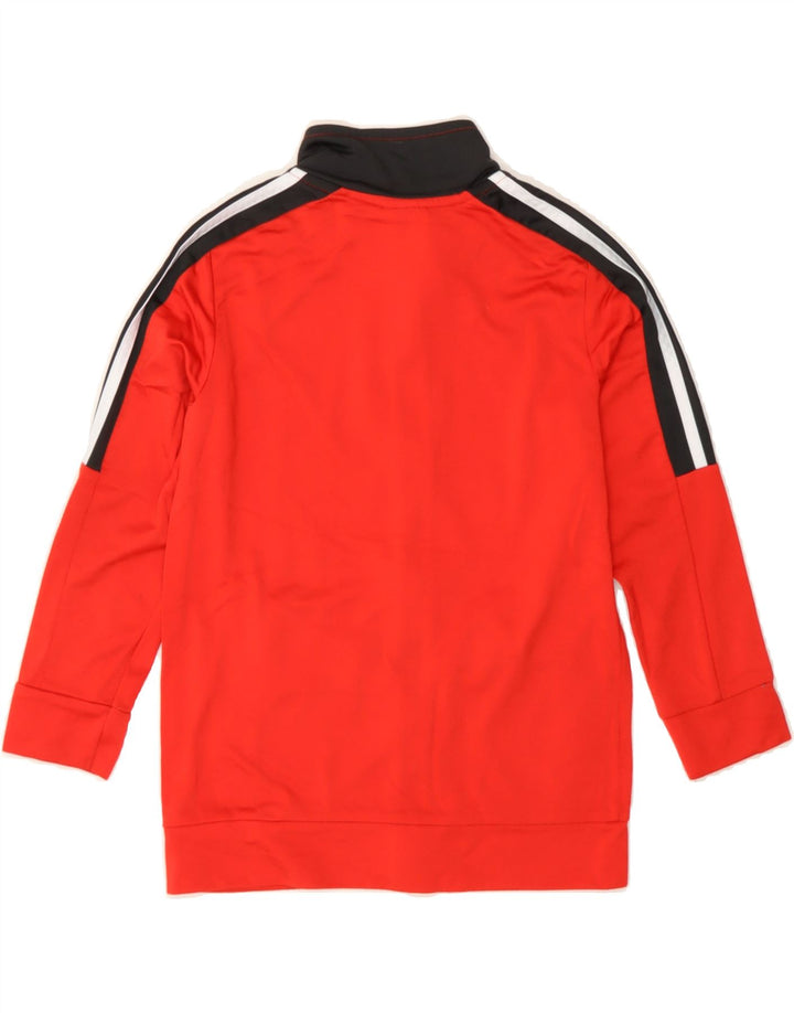 ADIDAS Boys Graphic Tracksuit Top Jacket 6-7 Years Red Polyester Vintage Adidas and Second-Hand Adidas from Messina Hembry 