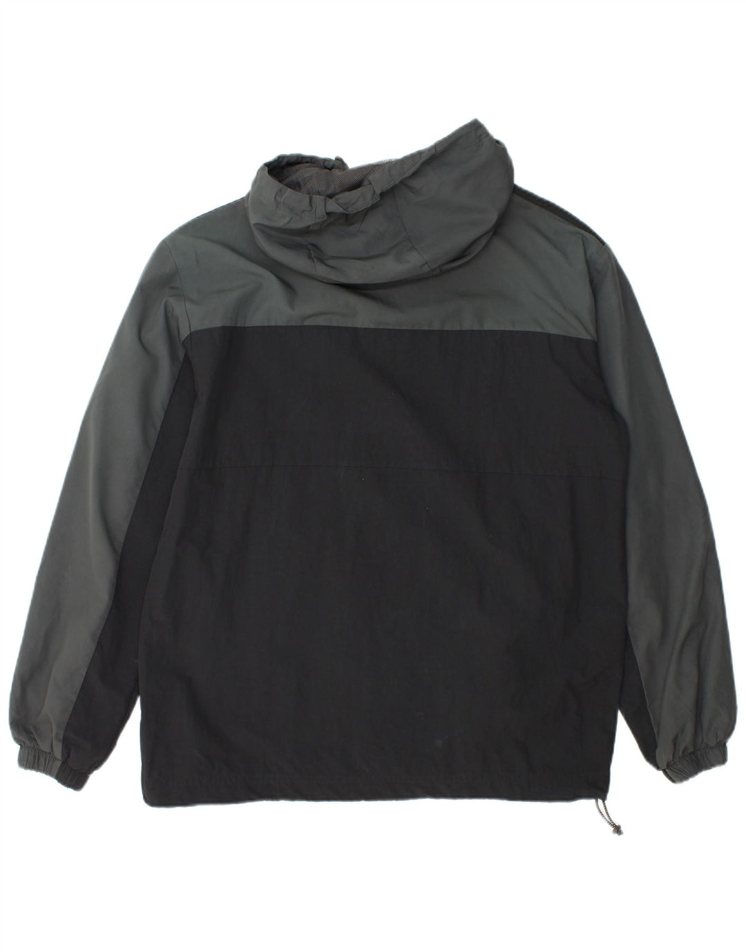 Adidas Regnjakke med hætte til mænd UK 38 Medium Grey Colourblock Nylon