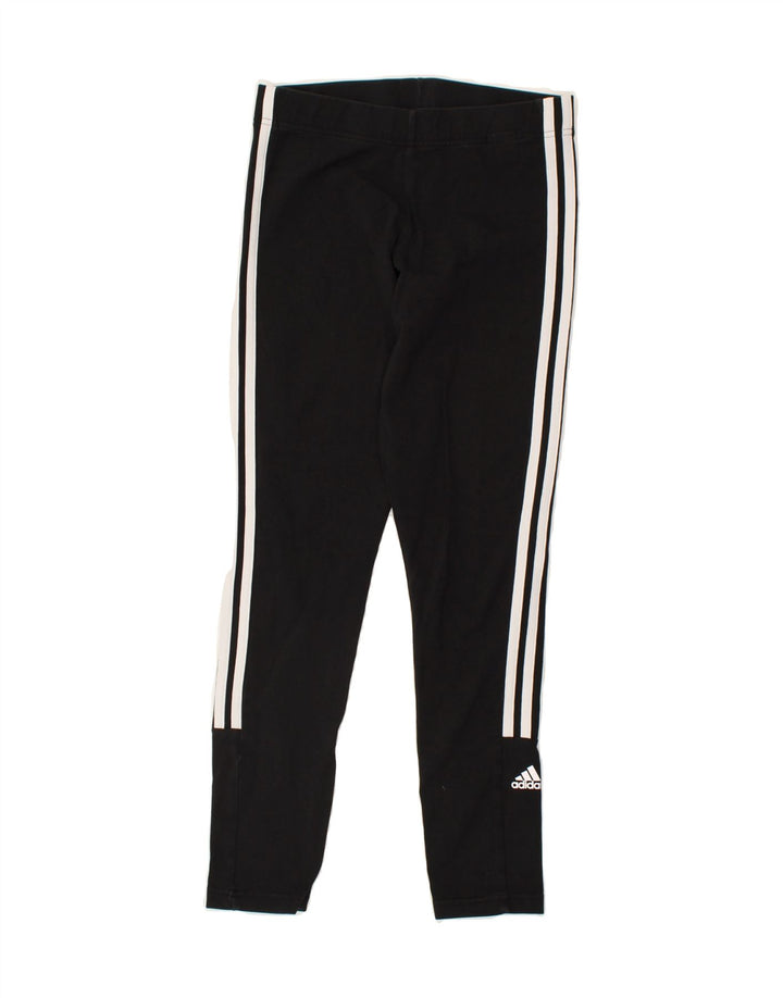 ADIDAS Womens Leggings UK 8 Small Black | Vintage Adidas | Thrift | Second-Hand Adidas | Used Clothing | Messina Hembry 