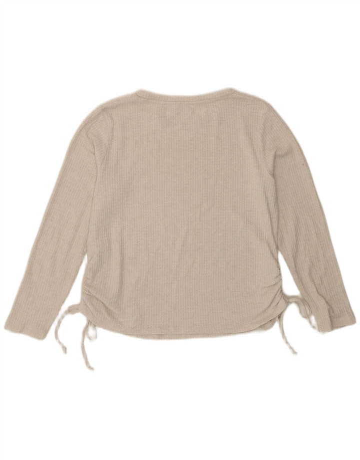 Marks & Spencer Dametop Langærmet UK 12 Medium Beige Viscose