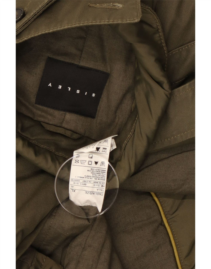 Sisley Herre Military Jacket UK 42 XL Khaki Polyester