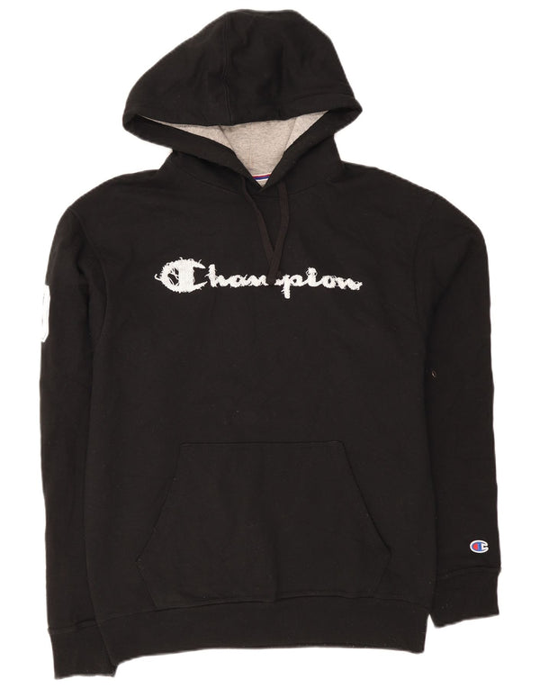 Champion Herre grafisk hættetrøje Jumper Medium Sort bomuld