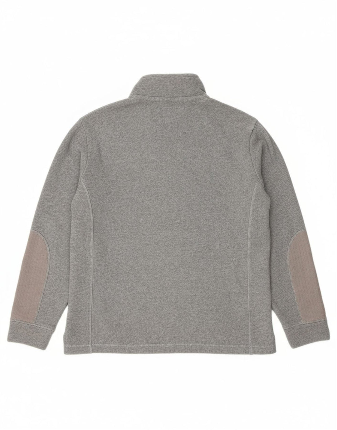 CREW CLOTHING Mens Button Neck Sweatshirt Jumper Large Grey Cotton