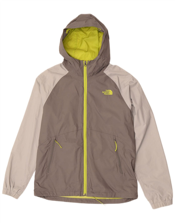 The North Face Regnjakke med hætte til mænd UK 38 Medium Grey Colourblock Nylon