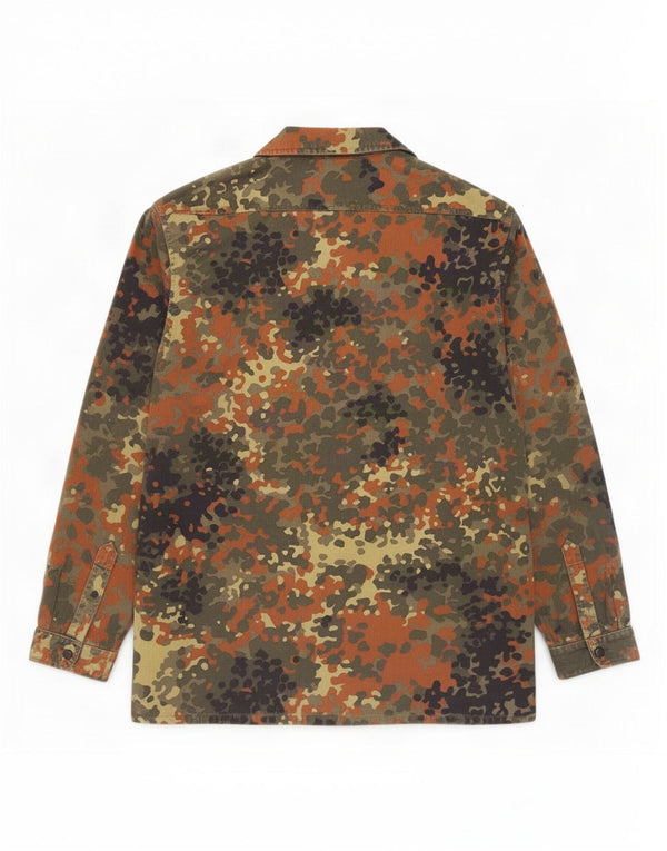 Vintage Herre Military Jacket UK 40 Stor Khaki Camouflage Bomuld