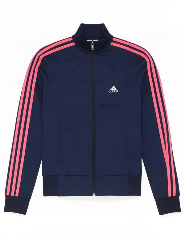 Adidas Womens Tracksuit Top Jacket UK 8 Small Navy Blue