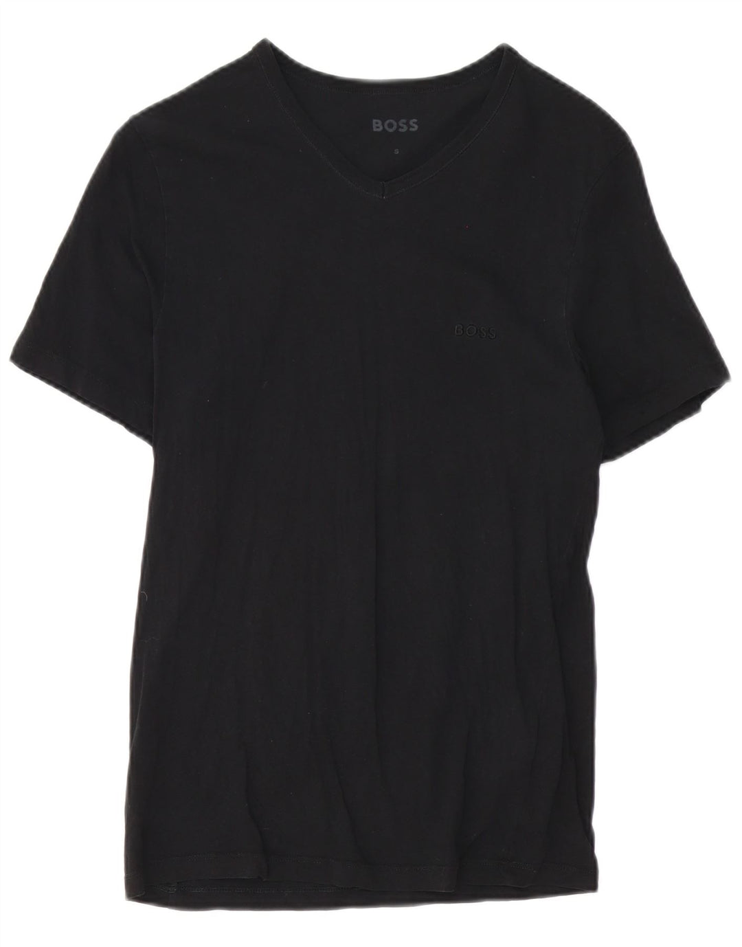 Hugo Boss Herre T-Shirt Top Lille Sort Bomuld