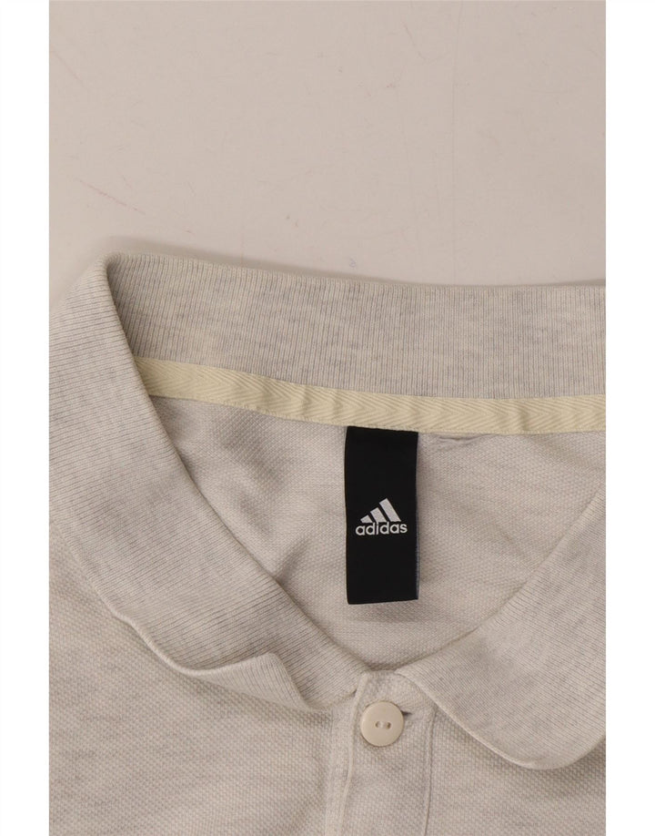 ADIDAS Mens Polo Shirt Large Grey Vintage Adidas and Second-Hand Adidas from Messina Hembry 