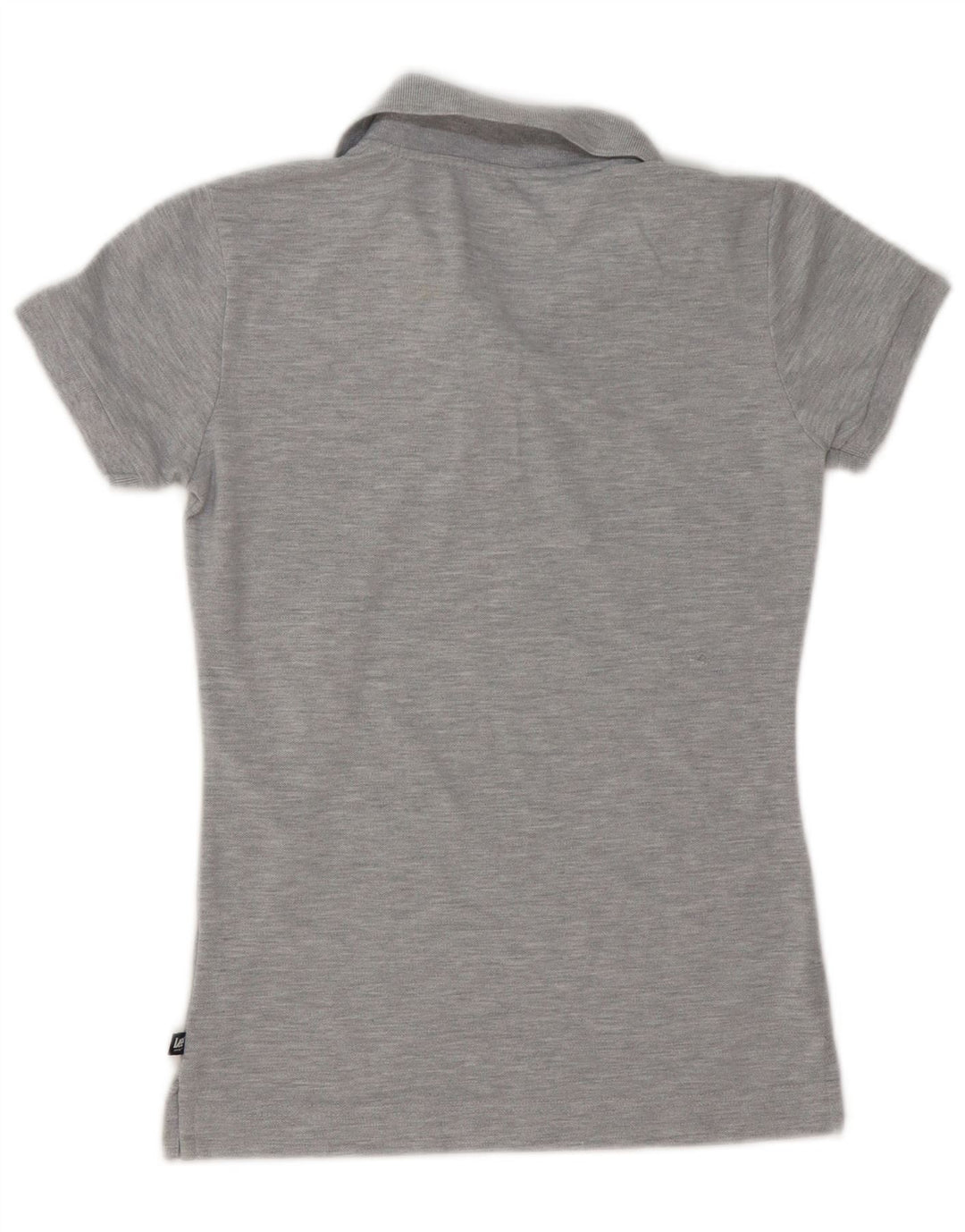 Lee Dame Polo Shirt UK 12 Medium Grey Flecked Bomuld
