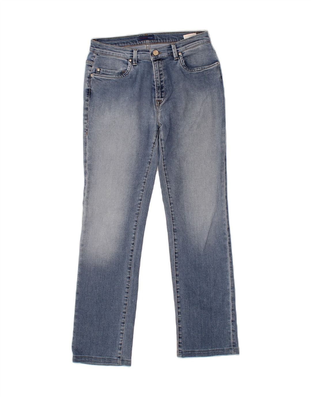 TRUSSARDI Womens Straight Jeans W27 L29 Blue Cotton Vintage Trussardi and Second-Hand Trussardi from Messina Hembry 