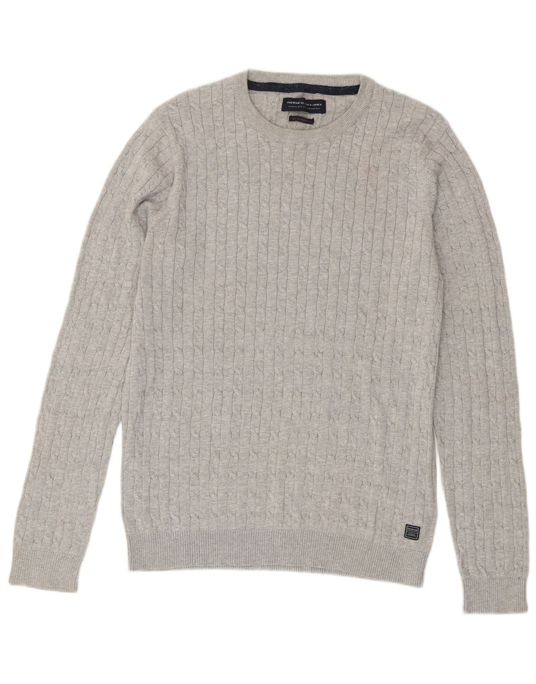JACK & JONES Herre sweater med rund hals XL Grå bomuld