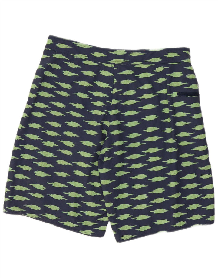 Patagonia Badeshorts med abstrakt mønster til mænd store marineblå polyester