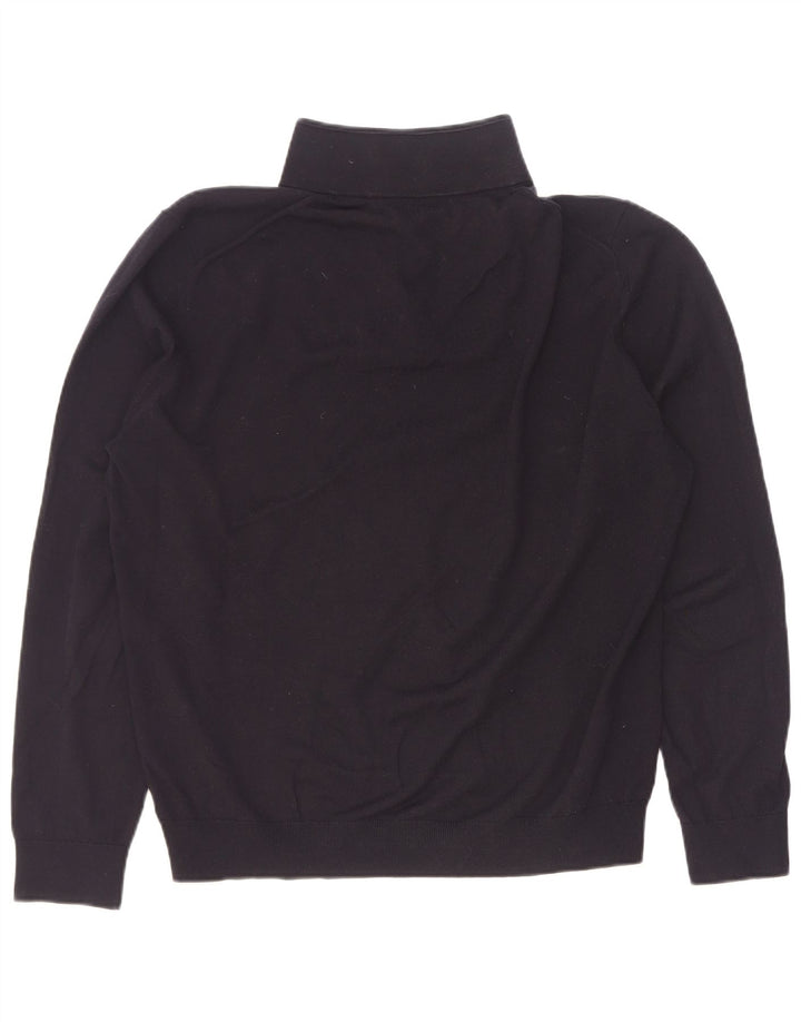 Reiss Herre Zip Neck Jumper Sweater XL Sort Uld