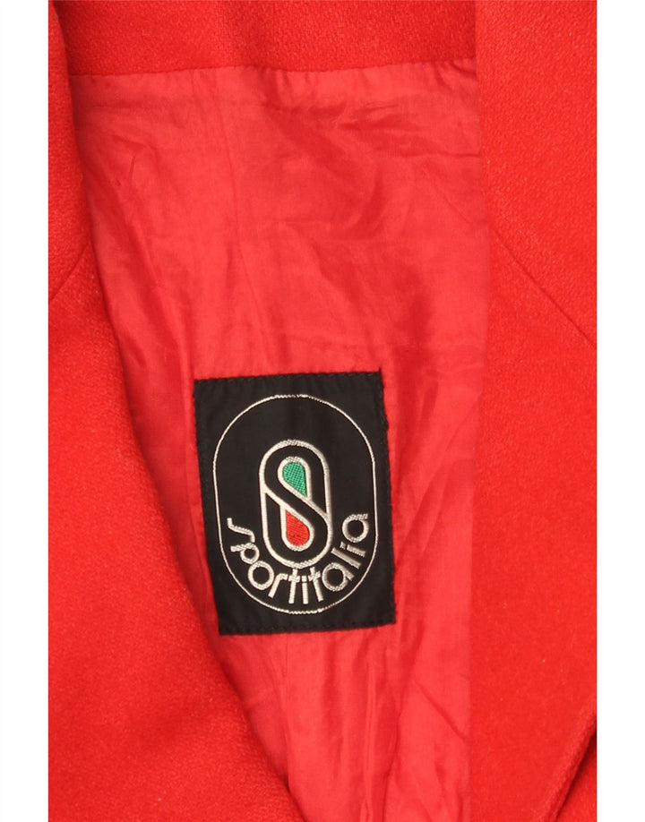 Vintage dame 3-knaps blazerjakke UK 10 Lille rød