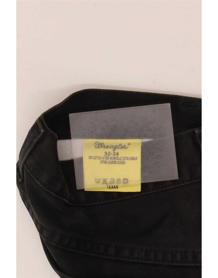 Wrangler Herre Texas Straight Jeans W32 L34 Sort Bomuld