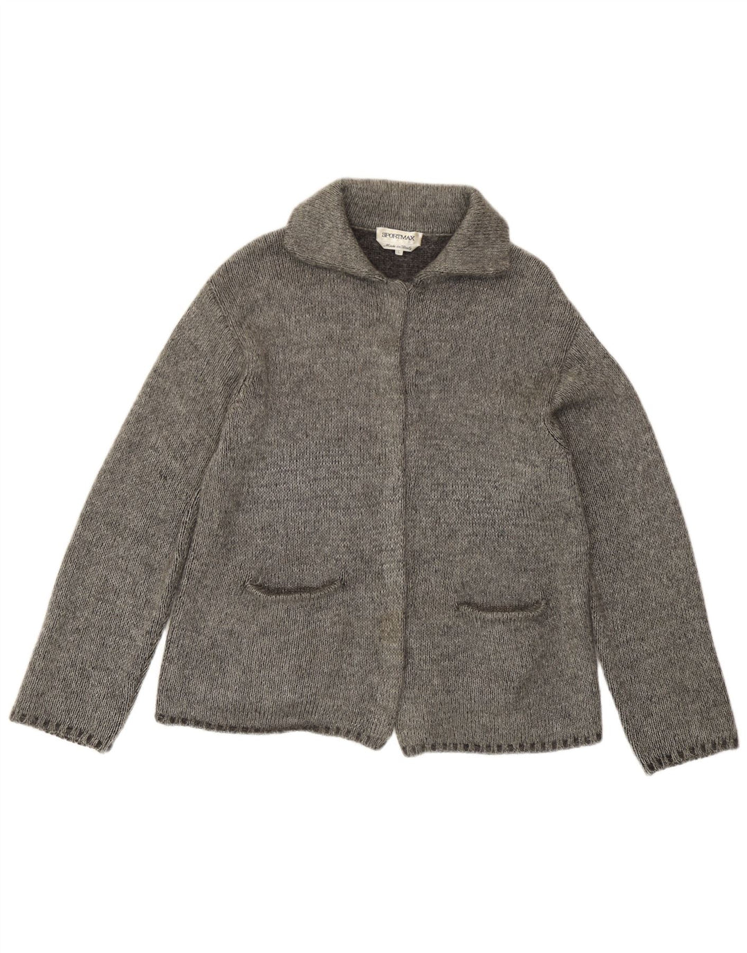 Sportmax Dame Cardigan Sweater UK 16 Large Grå