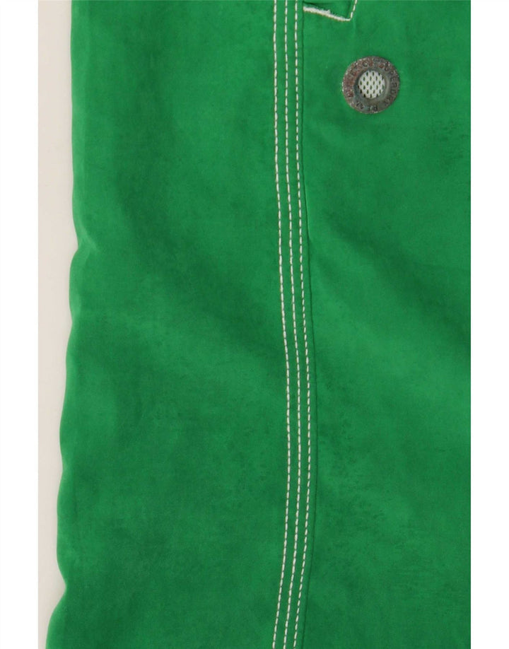 Superdry grafiske badeshorts til mænd Small Green Colourblock Polyester