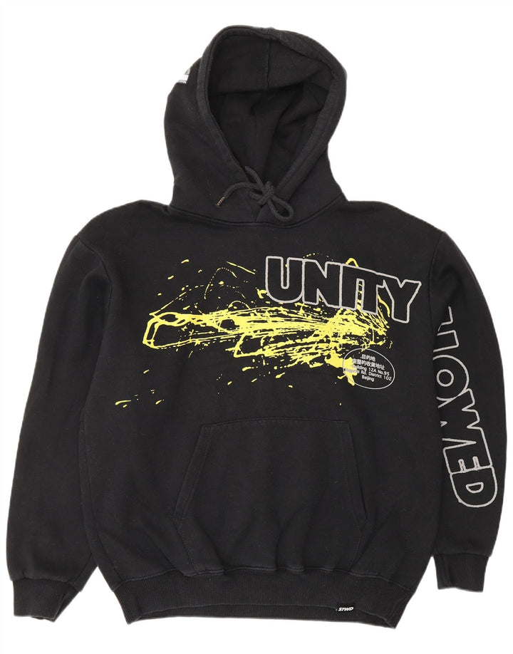 PULL & BEAR Grafisk hættetrøje til mænd Medium Sort