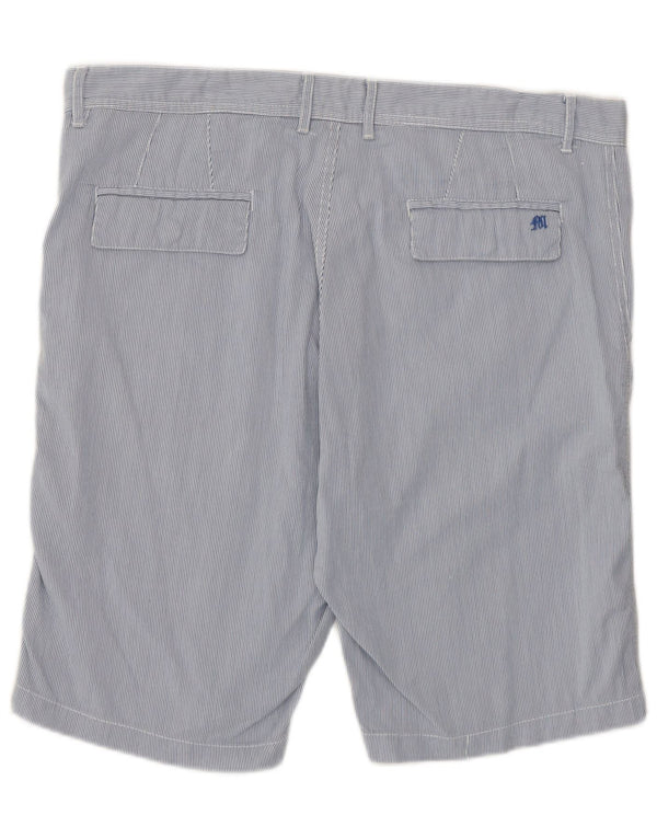 Vintage Chino Shorts til mænd W38 XL Blå nålestribet bomuld