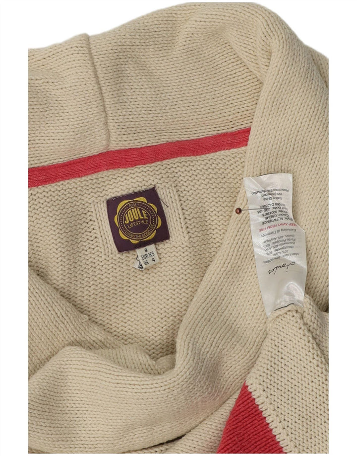 Joules Dame Shawl Neck Jumper Sweater UK 8 Small Off White